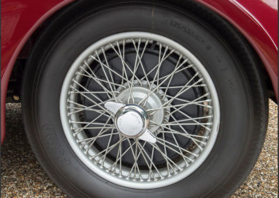 1948 Delahaye Type 135 M Three Position Drophead Coupé détail de la roue avant - Goodwood Bonhams 2019