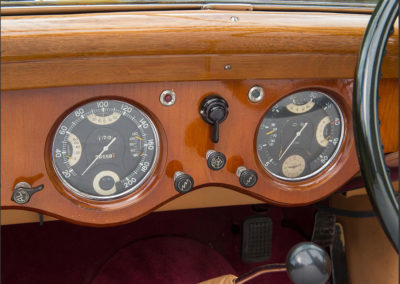 1948 Delahaye Type 135 M Three Position Drophead Coupé détail des cadrans du tableau de bord - Goodwood Bonhams 2019