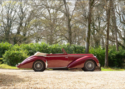 1948 Delahaye Type 135 M Three Position Drophead Coupé vue latérale côté droit - Goodwood Bonhams 2019