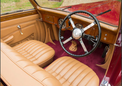 1948 Delahaye Type 135 M Three Position Drophead Coupé vue plongeante de l'intérieur - Goodwood Bonhams 2019