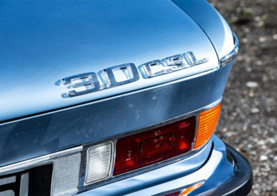 1972 BMW 3.0 CSL Coupé détail feux arrière et logo CSL - Goodwood Bonhams 2019