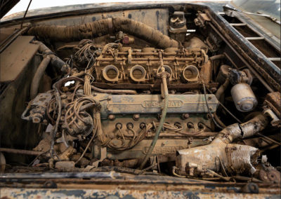 1961 Maserati 5000 GT Coupé par Ghia, vue moteur côté gauche Le sable ne lui a pas vraiment réussi.