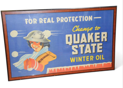 Change to Quaker State Winter Oil with Lady Cloth Banner - $ 500-$ 800