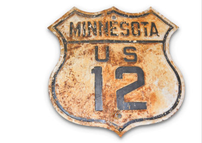 Minnesota U.S. Route 12 Shield Tin Sign - $ 400-$ 700