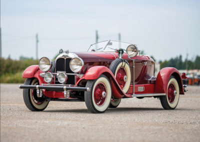 1929 Auburn 120 Eight Speedster vue trois quarts avant gauche - Hershey Auction.