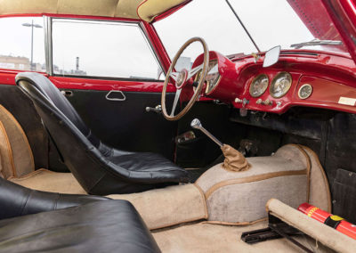 1953 Fiat Otto Vu Tipo 106 Sport Berlinetta vue de l'intérieur.