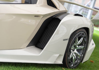 2014 Lamborghini Veneno détail de l'entrée d'air arrière