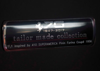 2018 Ferrari 488 GTB 70th Anniversary logo d'identification.