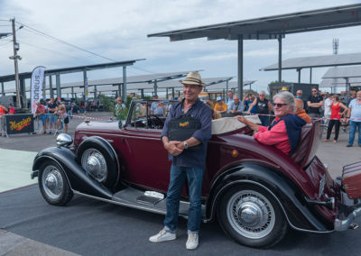 Concours d'État, Chevrolet Cabriolet 1934 vue trois quarts arrière gauche.