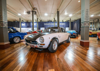 Motorclassica Melbourne 2019 - 70 ans d'Abarth - 1974 Fiat Abarth 124 Rally Stradale Spider with hardtop.