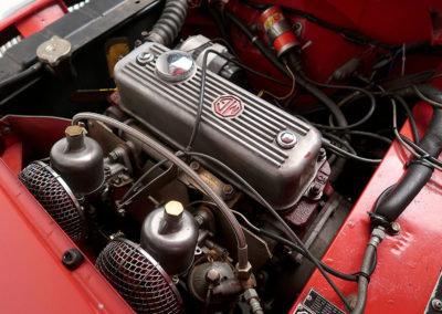 1957 MGA 1500 Mk1 Roadster vue moteur estimation AUD 35,000-45,000.