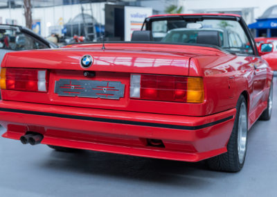 1991 BMW M3 E30 Cabriolet détail pare-chocs arrière.