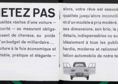 1961 Citroën AMI 6 Berline brochure commerciale Ne l'achetez pas.