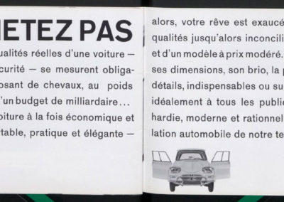 1961 Citroën AMI 6 Berline brochure commerciale Ne l'achetez pas.