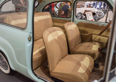 Motore Vintage - Fiat 600 - Intérieur sur-mesure en cuir Nappa.