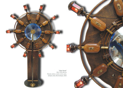 ©Lionel Stocard - Jules Verne - Platane - Laiton - Cuivre - Verre et Acier.