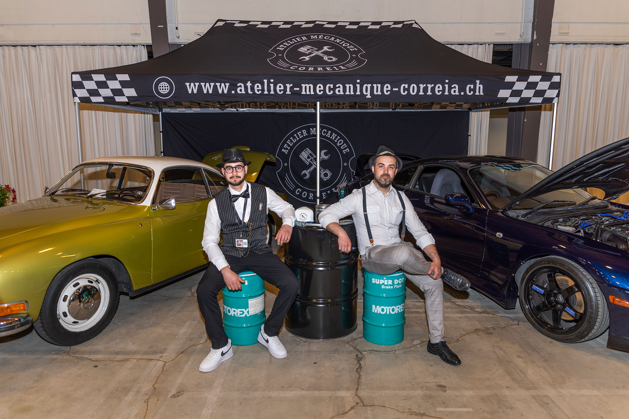 Philippe Correia et Tiago Correia, même nom, même origine et pas de la même famille – Salon Romand Vintage Motors 2024.
